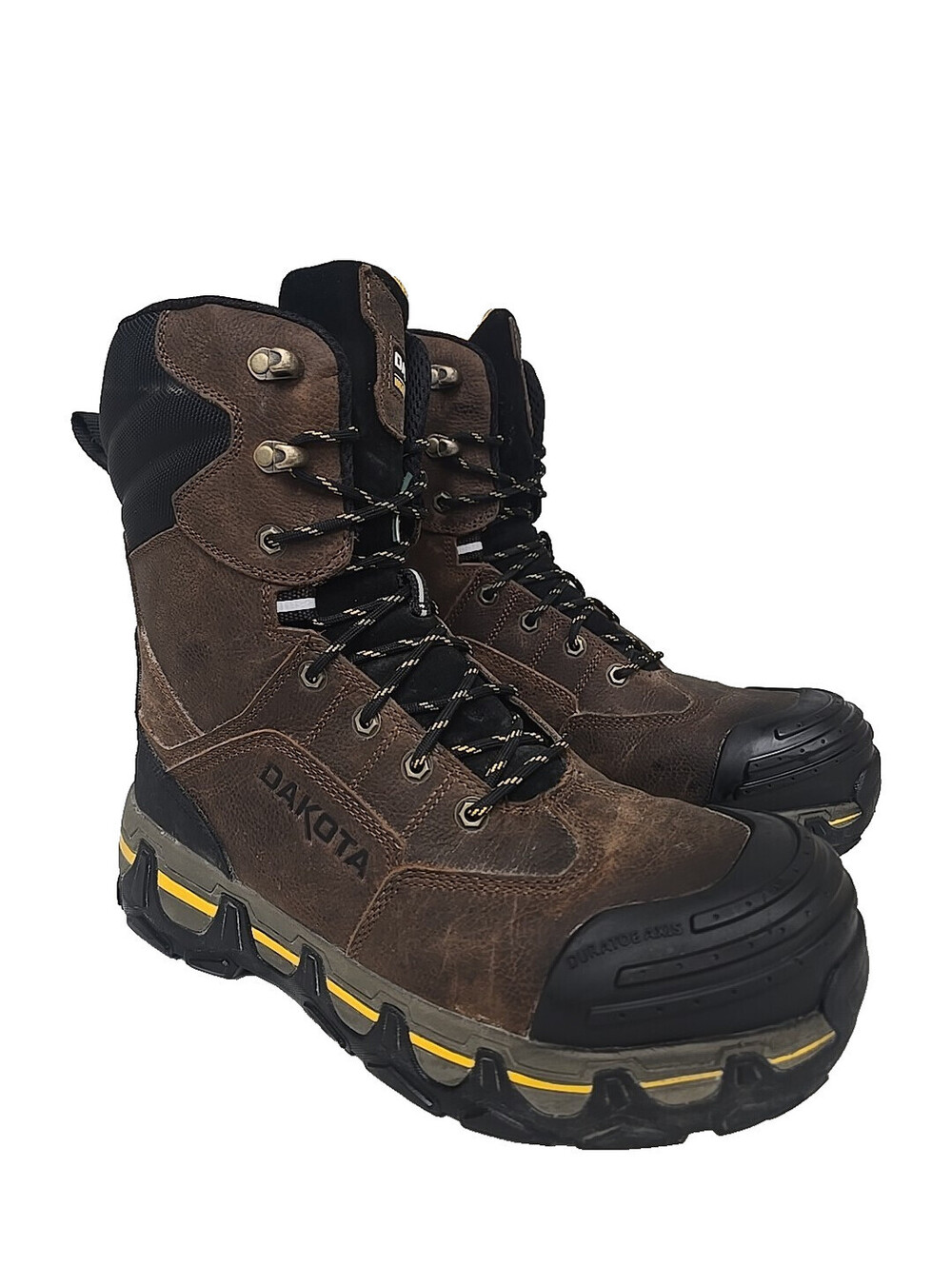 Dakota Men's 8'' 8550 Comp Toe Comp Plate Work Boots Brown Size 12M